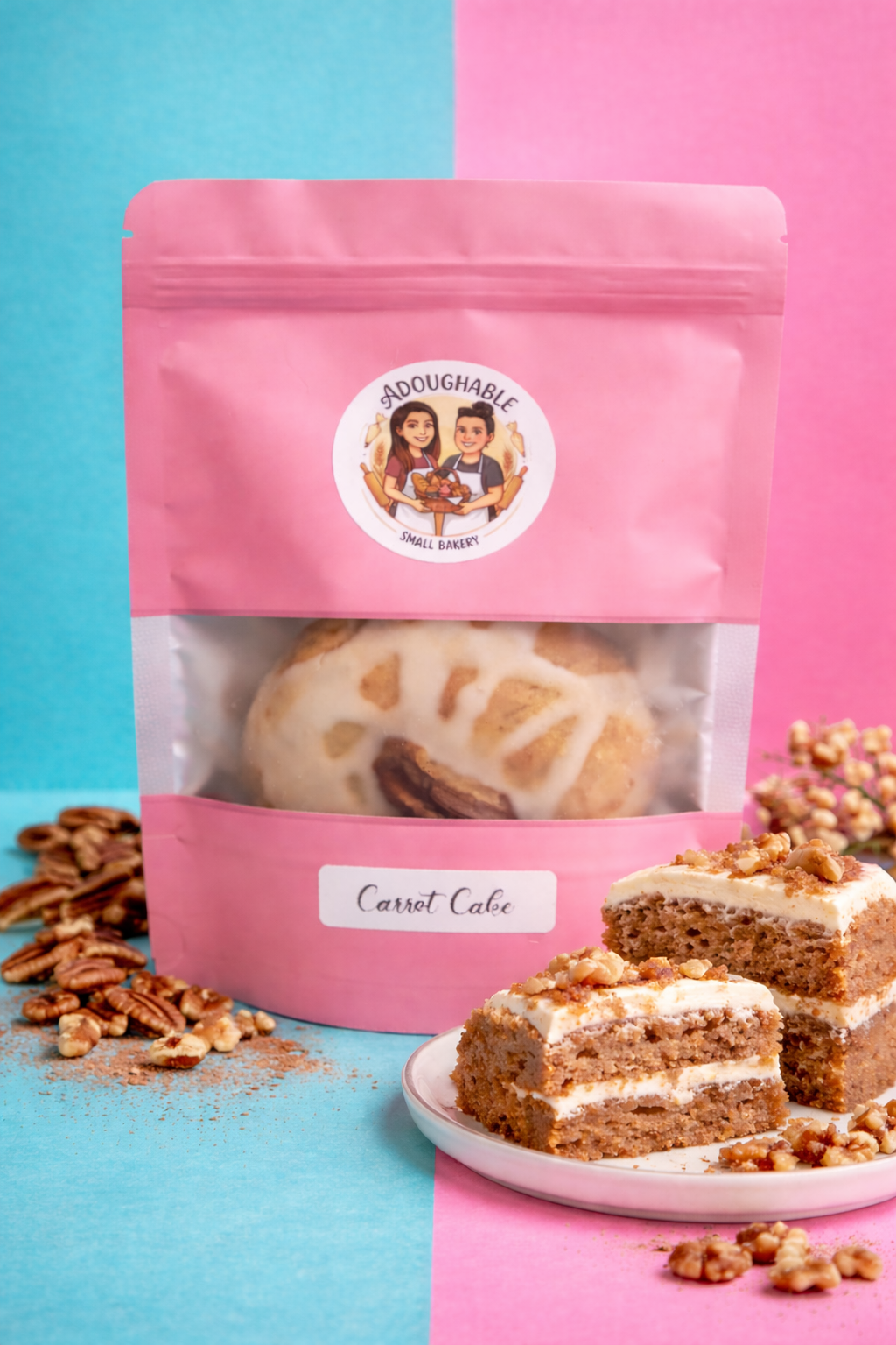 Carrot cake stuffed cookie